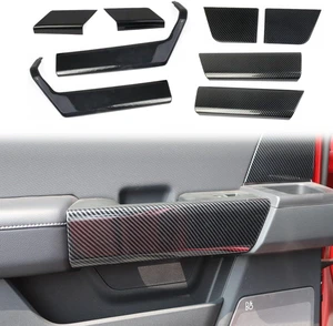 Carbon Fiber Interior Door Handle molding Cover Trims for Ford F150 2021-2026 for 2023-2026 F250 F350 Super Duty(4-Doors+Door Panel Decor) Carbon Fiber Interior Door Handle molding Cover Trims for Ford F150 2021-2026 for 2023-2026 F250 F350 Super Duty(4-Doors+Door Panel Decor)