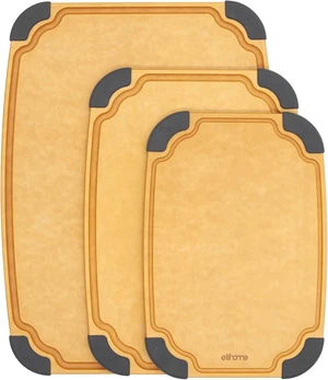 Essential Series 3-in-1 Cutting Board Set, Knife Friendly, Dishwasher Safe, Juice Groove, Reversible, Non-Porous, Eco-Friendly, Set of 3 Essential Series 3-in-1 Cutting Board Set, Knife Friendly, Dishwasher Safe, Juice Groove, Reversible, Non-Porous, Eco-Friendly, Set of 3