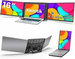 16" Ultra-Slim Triple Portable Monitor 1200P FHD Laptop Screen Extender 16" Ultra-Slim Triple Portable Monitor 1200P FHD Laptop Screen Extender