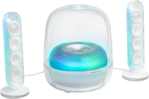 SoundSticks 5 2.1-Channel Bluetooth Speaker with HDMI - White - 3-Way Speaker Design with Multicolor Light Show - Music Streaming & Auracast Multi-Speaker Connection SoundSticks 5 2.1-Channel Bluetooth Speaker with HDMI - White - 3-Way Speaker Design with Multicolor Light Show - Music Streaming & Auracast Multi-Speaker Connection
