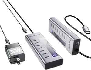 Powered USB C Hub, 7 in 1 USB C Hub Support Data 10Gbps & Charging Powered USB C Hub, 7 in 1 USB C Hub Support Data 10Gbps & Charging
