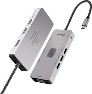 Turonic BYL-2401 Universal Docking Station 8-in-1 USB-C Hub, 100W PD Turonic BYL-2401 Universal Docking Station 8-in-1 USB-C Hub, 100W PD