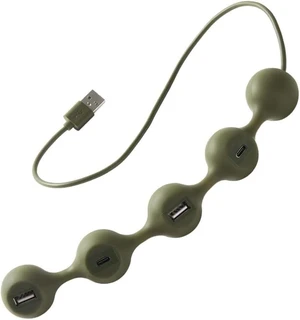 LEXON PEAS HUB 2 4-Way HUB 2 USB and 2 USB-C Smartphones Simultaneously Charges Copper Inner Cable LD143K Khaki LEXON PEAS HUB 2 4-Way HUB 2 USB and 2 USB-C Smartphones Simultaneously Charges Copper Inner Cable LD143K Khaki