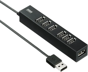 Sanwa Supply USB 2.0 Hub (7 Ports) USB-2H701BKN Black Sanwa Supply USB 2.0 Hub (7 Ports) USB-2H701BKN Black