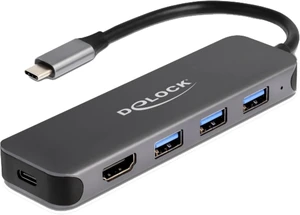 Delock 3 Port USB Hub and 4K HDMI Output with USB Type-C Delock 3 Port USB Hub and 4K HDMI Output with USB Type-C