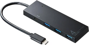 Sanwa Supply USB Type-C Hub (USB3.1 Gen1 A Connector, 3 Female/USB Type-C Connector x 1 Female Port), Bus-Powered/Self-Powered, Black USB-3TCH8BK Sanwa Supply USB Type-C Hub (USB3.1 Gen1 A Connector, 3 Female/USB Type-C Connector x 1 Female Port), Bus-Powered/Self-Powered, Black USB-3TCH8BK
