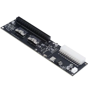 chenyang Dual Port SlimSAS SFF-8654 8i to PCIe 4.0/5.0 X16 PCI Express Expansion Card Adapter with 12V 24Pin Power Port for eGPU Graphics/Sound/LAN Card chenyang Dual Port SlimSAS SFF-8654 8i to PCIe 4.0/5.0 X16 PCI Express Expansion Card Adapter with 12V 24Pin Power Port for eGPU Graphics/Sound/LAN Card