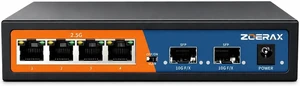 6 Port 2.5G Unmanaged Ethernet Switch, 4x2.5G Base-T Ports+2x10G SFP 6 Port 2.5G Unmanaged Ethernet Switch, 4x2.5G Base-T Ports+2x10G SFP