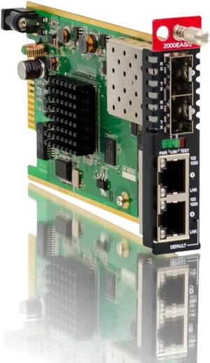 FRM220A-2000EAS/2, 2X 10/100/1000Base-T + 2X 100/1000Base-X SFP OAM/IP GbE Managed Switch Card FRM220A-2000EAS/2, 2X 10/100/1000Base-T + 2X 100/1000Base-X SFP OAM/IP GbE Managed Switch Card