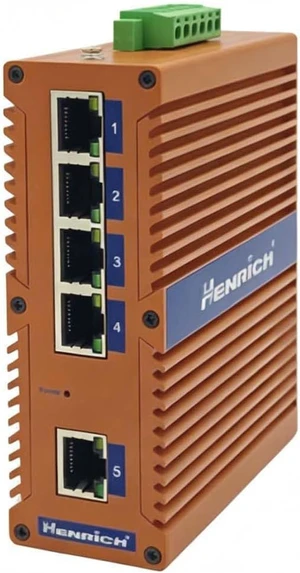 True Industrial Ethernet: Henrich 5x100Mbps Copper Port Din-Rail Switch True Industrial Ethernet: Henrich 5x100Mbps Copper Port Din-Rail Switch