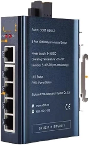 Industrial-Grade Unmanaged 5-Port 100Mbps Ethernet Switch MS105T Industrial Ethernet Switches Industrial-Grade Unmanaged 5-Port 100Mbps Ethernet Switch MS105T Industrial Ethernet Switches