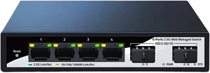 Business Ethernet switches 2.5GbE Managed Switch 4 Port RJ45 2500Mbps Web Managed Ethernet Network Switch 2 Port 10G SFP+ Slot Home Lab Switch(U+K Adapter) Business Ethernet switches 2.5GbE Managed Switch 4 Port RJ45 2500Mbps Web Managed Ethernet Network Switch 2 Port 10G SFP+ Slot Home Lab Switch(U+K Adapter)
