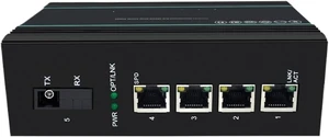 Industrial-Grade Gigabit Ethernet Network Switch with 1 Optical and 4 Electrical converters for Lightning Protection Industrial Ethernet Switches Industrial-Grade Gigabit Ethernet Network Switch with 1 Optical and 4 Electrical converters for Lightning Protection Industrial Ethernet Switches