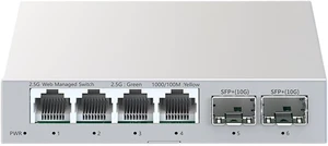 Web Managed Ethernet Network Switch , HC-SWTG124AS 4 Port RJ45 2500Mbps 2 Port 10G SFP+ Slot Web Managed Ethernet Network Switch , HC-SWTG124AS 4 Port RJ45 2500Mbps 2 Port 10G SFP+ Slot