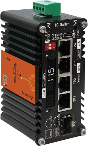 4×1000M RJ45+1×1 SFP AI Smart Managed Fiber Switch with LED Display 4×1000M RJ45+1×1 SFP AI Smart Managed Fiber Switch with LED Display