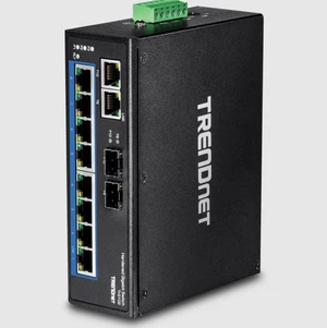 TI-G102 - 10-Port Hardened Industrial Gigabit DIN-Rail Switch TI-G102 - 10-Port Hardened Industrial Gigabit DIN-Rail Switch