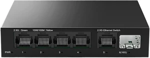 Business Ethernet switches 2.5G Switch 5 Port 2500Mbps Network Switch with 10G SFP+ Auto(A+U Adapter) Business Ethernet switches 2.5G Switch 5 Port 2500Mbps Network Switch with 10G SFP+ Auto(A+U Adapter)