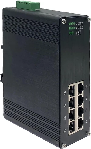 Industrial Din Rail Switch Gigabit Ethernet Industrial 8 Port (PoE) Gigabit Ethernet Switch Din Rail Network Switch 10/100/1000Mbps RJ45 IP40 Aluminium Case(Non-PoE Type) Industrial Din Rail Switch Gigabit Ethernet Industrial 8 Port (PoE) Gigabit Ethernet Switch Din Rail Network Switch 10/100/1000Mbps RJ45 IP40 Aluminium Case(Non-PoE Type)