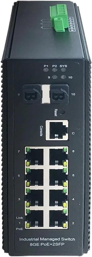 L2 Gigabit Managed Industrial PoE Switch 8 Port with 2 Fiber SFP Uplink L2 Gigabit Managed Industrial PoE Switch 8 Port with 2 Fiber SFP Uplink