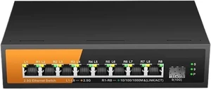 9-Port Multi-Gigabit Switch,KP-9000-9XHP-X-AC with 8-PoE 2.5Gb Ethernet and 1-SFP+ 10Gb Uplink 9-Port Multi-Gigabit Switch,KP-9000-9XHP-X-AC with 8-PoE 2.5Gb Ethernet and 1-SFP+ 10Gb Uplink