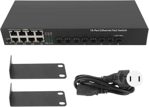 16 Port Gigabit Ethernet Switch, RJ45 10/100/1000M Auto Negotiation, Metal Case, Plug and Play, for Computer Network 16 Port Gigabit Ethernet Switch, RJ45 10/100/1000M Auto Negotiation, Metal Case, Plug and Play, for Computer Network