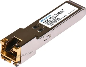 SFP+ Copper RJ45 (SFPPlus, SFP Plus) SFP-10G-T 10Gbase-T RJ45 transceiver Module. Multi Rate: 10G / 5G / 2.5G. SFP+ Copper RJ45 (SFPPlus, SFP Plus) SFP-10G-T 10Gbase-T RJ45 transceiver Module. Multi Rate: 10G / 5G / 2.5G.