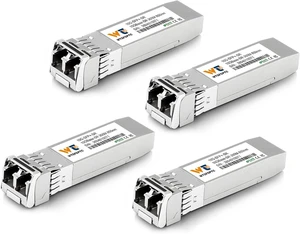 4 Pack 10GBase-SR SFP+ LC Transceiver, 10G SFP+ Module MMF Multimode 850nm 4 Pack 10GBase-SR SFP+ LC Transceiver, 10G SFP+ Module MMF Multimode 850nm