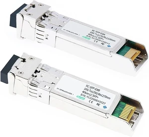 SFP+ER Transceiver 10G 40Km Module Media LC Optical Fiber Module WDM Singlemode 1270nm/1330nm Optical Fiber Module(1 Pairs) SFP+ER Transceiver 10G 40Km Module Media LC Optical Fiber Module WDM Singlemode 1270nm/1330nm Optical Fiber Module(1 Pairs)