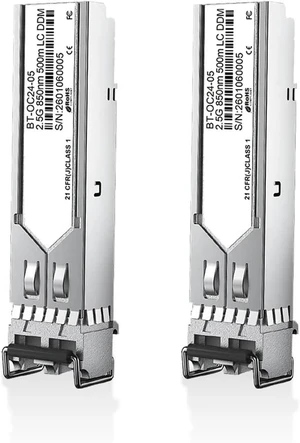 2.5G SFP+ Multimode LC Duplex Transceiver Module 850nm 500m DDM Fiber Optic Module(4pcs) 2.5G SFP+ Multimode LC Duplex Transceiver Module 850nm 500m DDM Fiber Optic Module(4pcs)
