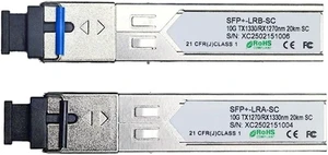 10G SFP+ Bi-Directional Optical Transceiver, 1270/1330nm Wavelength, 20KM Single-Mode Fiber,(2 Pair) 10G SFP+ Bi-Directional Optical Transceiver, 1270/1330nm Wavelength, 20KM Single-Mode Fiber,(2 Pair)