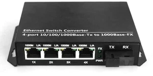 2PCS Gigabit Single-Mode 1 Optical 4 Electrical transceiver Single Fiber SC Interface Converter Video Surveillance Transmission 20km 2PCS Gigabit Single-Mode 1 Optical 4 Electrical transceiver Single Fiber SC Interface Converter Video Surveillance Transmission 20km