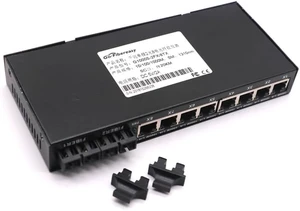2PCS Gigabit Fiber Optic transceiver 2 Optical 8 Electrical Single Mode Dual Fiber SC Interface Network Monitoring Converter Transmission 20km 2PCS Gigabit Fiber Optic transceiver 2 Optical 8 Electrical Single Mode Dual Fiber SC Interface Network Monitoring Converter Transmission 20km