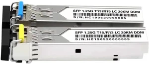 Fiber Transceiver SFP, 1.25G, LC 1000BASE, 1310nm, 1550nm, Gigabit DDM, 1000Mbps, 2Pcs(1pair 120KM) Fiber Transceiver SFP, 1.25G, LC 1000BASE, 1310nm, 1550nm, Gigabit DDM, 1000Mbps, 2Pcs(1pair 120KM)