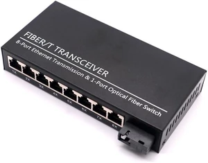2PCS 100M Fiber Optic transceiver 1 Optical 8 Electrical Single Mode Single Fiber Video Surveillance 20km Converter 2PCS 100M Fiber Optic transceiver 1 Optical 8 Electrical Single Mode Single Fiber Video Surveillance 20km Converter