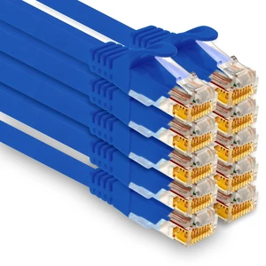 1aTTack.de - 10 x 1.5m Cat7 network cable, Cat.7 Ethernet, Lan & Cat 7 patch cable for maximum internet speed & connects all devices with RJ 45 plug blue 1aTTack.de - 10 x 1.5m Cat7 network cable, Cat.7 Ethernet, Lan & Cat 7 patch cable for maximum internet speed & connects all devices with RJ 45 plug blue