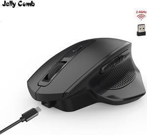 Jelly Comb Rechargeable 2.4G Wireless Gaming Mouse Ergonomic Design 6 Buttons Silent Mouse for Laptop Notebook Desktop Mice