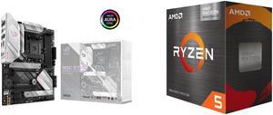 ASUS ROG STRIX B550A GAMING AM4 ATX AMD Motherboard and AMD Ryzen 5 5600G  Ryzen 5 5000 GSeries Cezanne Zen 3 6Core 39 GHz Socket AM4 65W AMD Radeon Graphics Desktop Processor  100100000252BOX