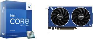 Intel Core i7-13700KF - Core i7 13th Gen Raptor Lake 16-Core (8P+8E) P-core Base Frequency: 3.4 GHz E-core Base Frequency: 2.5 GHz LGA 1700 125W None Integrated Graphics Desktop Processor - BX80715137 and SPARKLE Intel Arc A580 ORC OC Editi