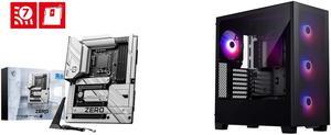 MSI Z790 PROJECT ZERO LGA1700 Wi-Fi 7 DDR5 Back Connect Design ATX Motherboard and Phanteks XT Pro Ultra Mid-Tower Gaming Chassis 4x M25-140 Fans Included High Airflow Performance Mesh Tempered Glass Window USB-C 3.2 Gen2 Black