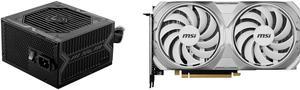 MSI MAG A750BN PCIE5 750W 80 PLUS BRONZE Certified Power Supply and MSI Ventus GeForce RTX 4070 SUPER Video Card RTX 4070 SUPER 12G VENTUS 2X WHITE OC
