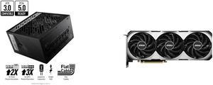 MSI - MPG A850G PCIE 5.0 80 GOLD Full Modular Gaming PSU 12VHPWR Cable 4080 4070 ATX 3.0 Compatible 850W Power Supply and MSI Ventus GeForce RTX 4070 Ti SUPER Video Card RTX 4070 Ti SUPER 16G VENTUS 3X