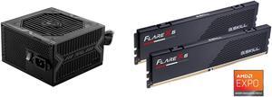 MSI MAG A750BN PCIE5 750W 80 PLUS BRONZE Certified Power Supply and G.SKILL Flare X5 32GB (2 x 16GB) 288-Pin PC RAM DDR5 6000 (PC5 48000) Desktop Memory Model F5-6000J3038F16GX2-FX5