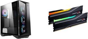 MSI MPG GUNGNIR 110R Computer Case and G.SKILL Trident Z5 Neo RGB Series 32GB (2 x 16GB) 288-Pin PC RAM DDR5 6400 (PC5 51200) Desktop Memory Model F5-6400J3239G16GX2-TZ5NR