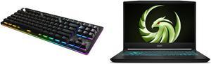 MOUNTAIN Everest Core Compact Mechanical Gaming Keyboard  USB Hub  Tactile and Clicky  RGB Backlit  Midnight Black and MSI Bravo 15 C7VFKP Gaming Laptop AMD Ryzen 9 7940HS 400 GHz 156 Windows 11 Home 64bit
