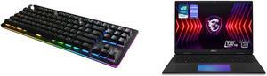 MOUNTAIN Everest Core Compact Mechanical Gaming Keyboard - USB Hub - Tactile and Clicky - RGB Backlit - Midnight Black and MSI Titan 18 HX A14VIG-036US Gaming Laptop Intel Core i9-14900HX 2.20 GHz 18'' Windows 11 Pro 64-bit
