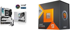 ASUS ROG STRIX X670E-A GAMING WIFI 6E Socket AM5 (LGA 1718) Ryzen 7000 Gaming Motherboard ATX (16 + 2 power stages PCIe 5.0 DDR5 four M.2 slots with heatsinksUSB 3.2 Gen 2x2 WiFi 6E AI Cooling) and AMD Ryzen 9 7900X3D - Ryzen 9 7000 Series