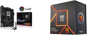ASUS ROG STRIX B650E-F GAMING WiFi Socket AM5 (LGA 1718) Ryzen 7000 gaming motherboard(12 + 2 power stages DDR5 three M.2 slots PCIe 5.0 WiFi 6E 2.5G LAN USB 3.2 Gen 2x2 Type-C® port) and AMD Ryzen 9 7900X - 12-Core 4.7 GHz - Socket AM5 - 1