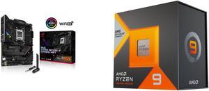 ASUS ROG STRIX B650E-F GAMING WiFi Socket AM5 (LGA 1718) Ryzen 7000 gaming motherboard(12 + 2 power stages DDR5 three M.2 slots PCIe 5.0 WiFi 6E 2.5G LAN USB 3.2 Gen 2x2 Type-C® port) and AMD Ryzen 9 7900X3D - Ryzen 9 7000 Series 12-Core 4.