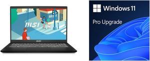 MSI Modern 15H 156 Ultra Thin and Light Professional Laptop Intel Core i713620H Iris Xe 32GB DDR4 1TB NVMe SSD Win 11 Home B13M021US and Microsoft Windows 11 Pro Upgrade from Home to Pro Digital Download