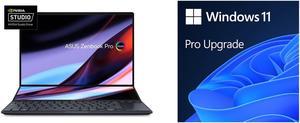 ASUS Laptop Zenbook Pro 14 Duo OLED Intel Core i913900H 32GB Memory 1 TB PCIe SSD GeForce RTX 4060 Laptop GPU 145 Windows 11 Home 64bit UX8402VVPS96T and Microsoft Windows 11 Pro Upgrade from Home to Pro Digital Download